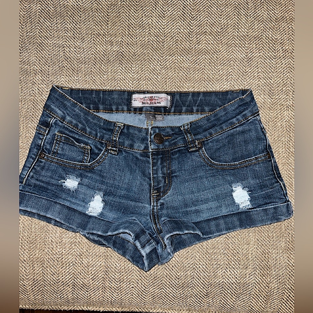 American Style Iris Jeans Blue Denim Shorts  small
